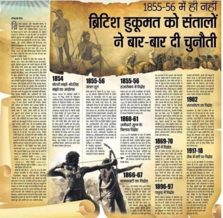 आदिवासी समाज के कई महापुरुष जिन्होंने अंग्रेजो के क्रूर शासन के विरोध विद्रोह किया था!!
जिनमे बिरसा मुंडा,वीर नारायण सिंह, सिद्दू कान्हू मुर्मू,तिलका मांझी, रानी गोड़ील्या, अल्लूरी सीताराम राजू प्रमुख थे शौर्य गाथा से भरी कौम की रेजिमेंट बनाई जानी चाहिए #आदिवासी_रेजिमेंट_हक_हमारा