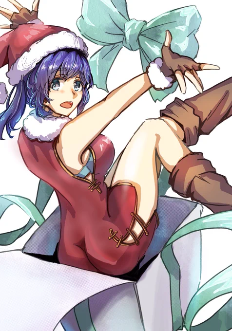 去年のクリスマスイラスト、サンタ蒼龍ちょっと加筆しました 
