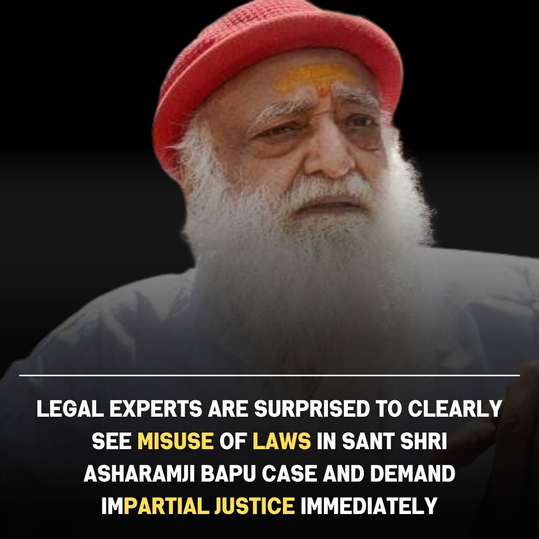 #ExpertsOpinion
Asharamji Bapu Case एक झुठे केस हैं जिसमें एक बालिग लड़कीको नाबालिग बताकर झुठे FIR की गई।बरिष्ठ वकील सुब्रमण्यम स्वामी बताते हैं कि ~21वीं सदीमें  सबसे बड़ी असफलता वयोवृद्ध आशाराम बापूको जमानतसे लगातार न्यायिक इनकार हैऔर यह एक बोगस केस।देश की जनता Stand With Truth