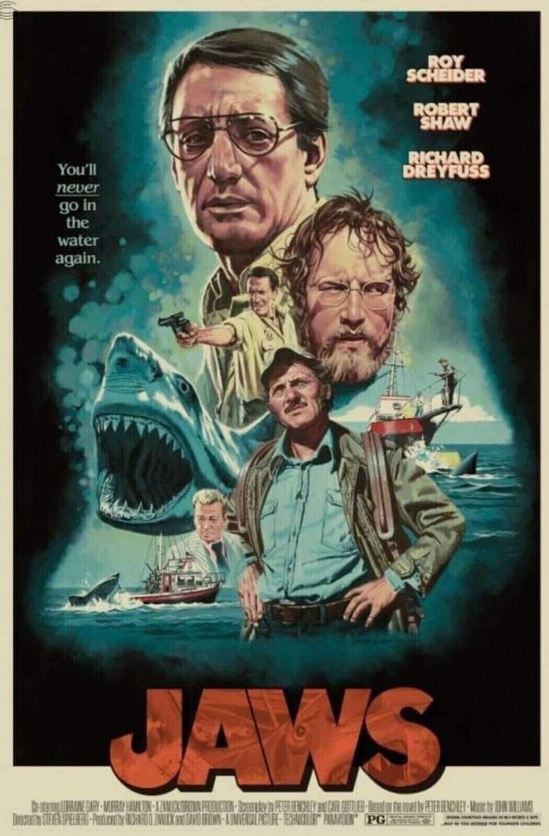 mtrprods's tweet image. #Jaws 
Art by #PaulMann