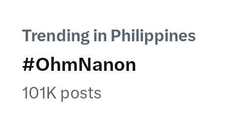 Hashtag #OhmNanon surpassed 100K (100,000) X posts ❤️💚

#ohmpawat #mynameisnanon 
<a href="/ohmpawatt/">Ohmpawat</a> <a href="/mynameisnanon/">NANON</a>