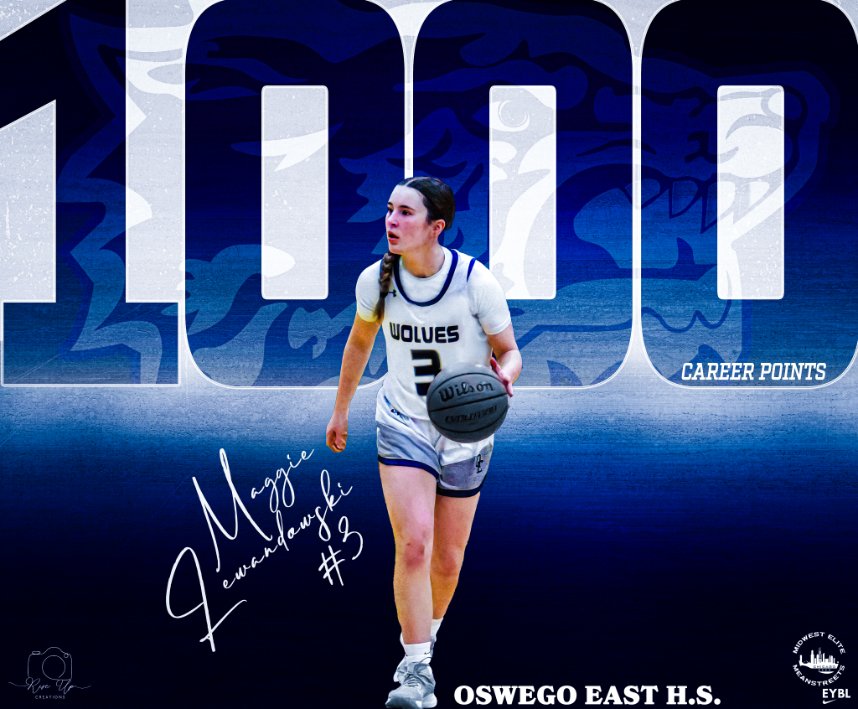 Big milestone alert! 🎉🏀 Maggie Lewandowski hits 1,000 career points! Your hard work and dedication on the court are unmatched. Congrats, Maggie! 💙
🐺
#WolvesBasketball #MilestoneMoment #1000PointsClub #MidwestEliteMeanstreets