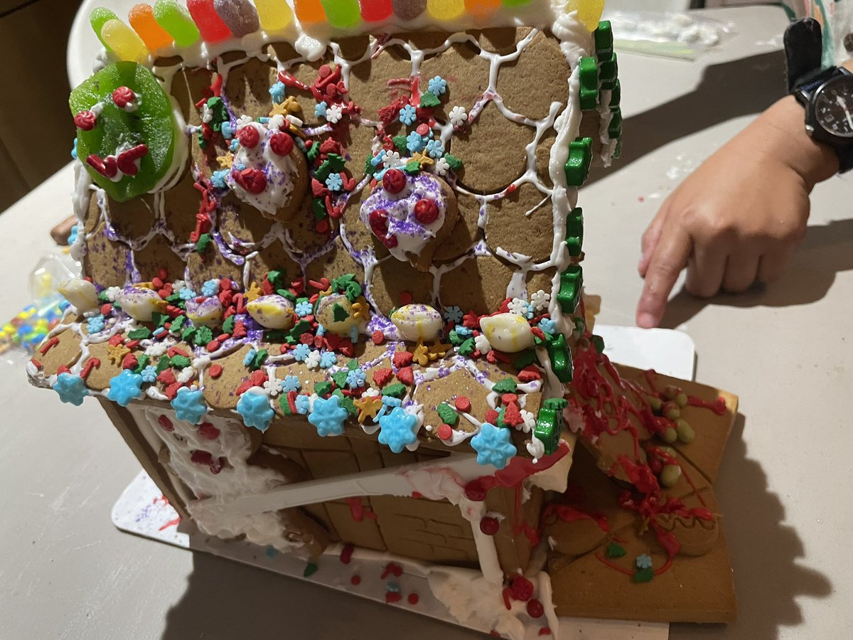 SylvieDahl's tweet photo. Hey kids! It’s time for the second annual Gingerbread house construction contest #MakeMerry #BeJolly #TisTheSeason https://t.co/68782XLlXH