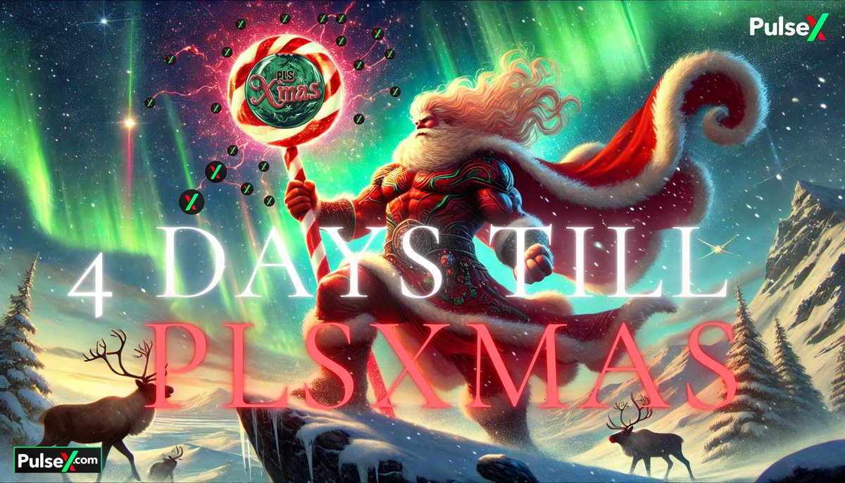 plsXmas's tweet photo. 🎄 I can't believe it—#plsXmas is in just 4 DAYS! 🎅 Don’t worry, holders, Santa's got you covered with his sexy self, making sure you stay FIRST on the nice list with NON-STOP 1% $PLSX rewards! 🎁

All year long, 24/7, we’ve been gifting $PLSX like it’s Christmas every day! 🎉

Join the Telegram https://t.co/EdJeM6UhvS to learn more and get in on the holiday magic! 🌟

#CryptoChristmas #PLSX #PassiveIncome #HolidayCheer #PulseChain