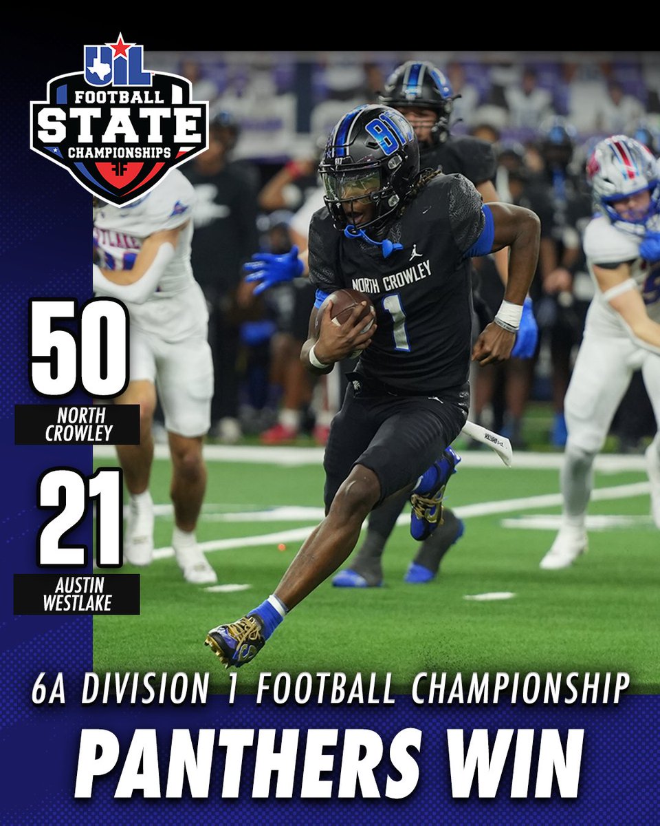 It's been 21 years since <a href="/NorthCro_FB/">North Crowley Football</a> came to #UILState, and they are leaving as champions! 👑

Box Score ➡️ bit.ly/4frjibb