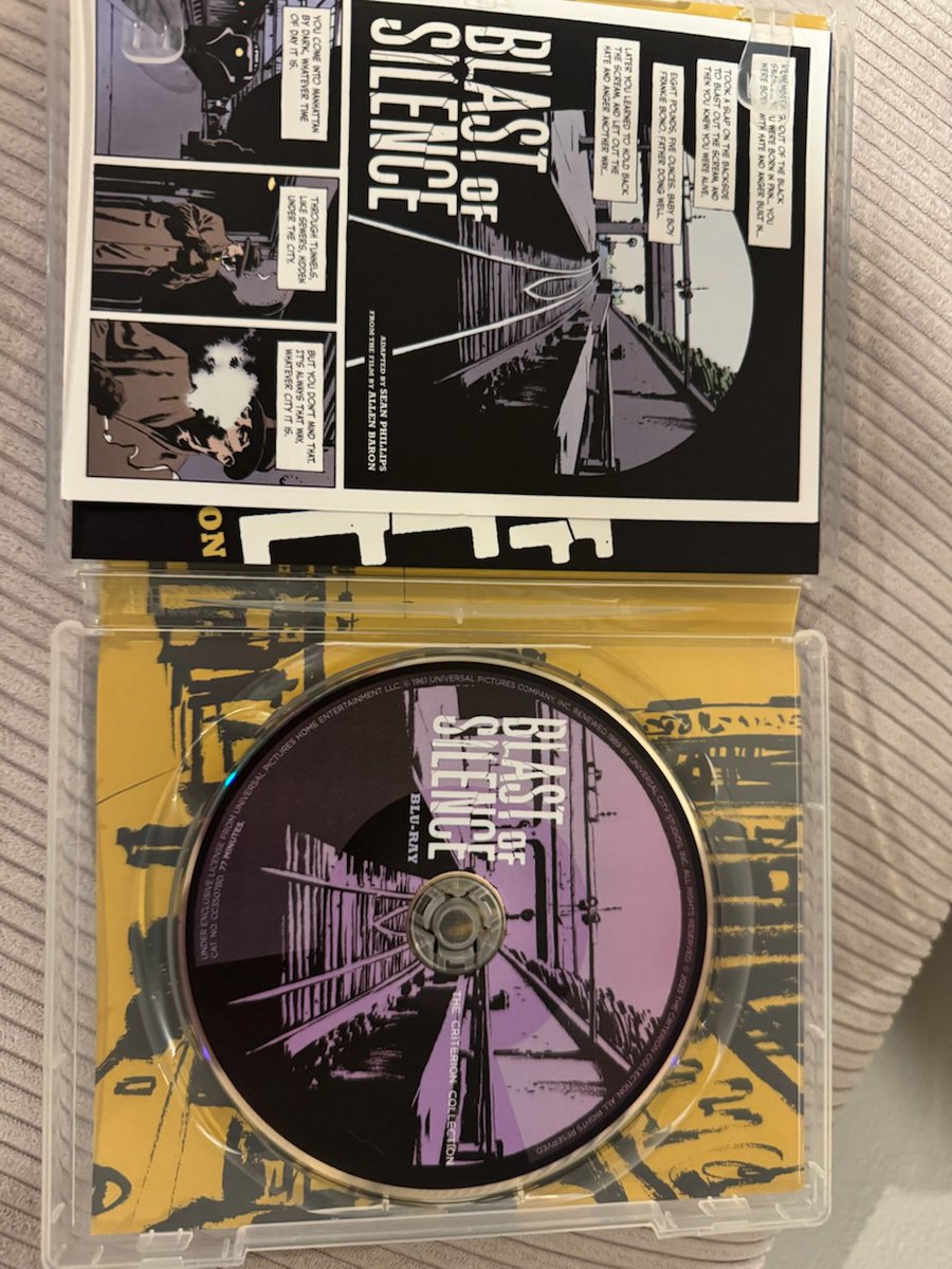 Watched “Blast of Silence” - a 1961 neo-noir re: a hitman in NYC is technically a “Christmas movie," but plays the loneliness to great effect.  Has a weird, bleak use of second-person narration in the film (Inner monologue? Fate? Demon?) and real cold splash &amp; nihilistic ending.