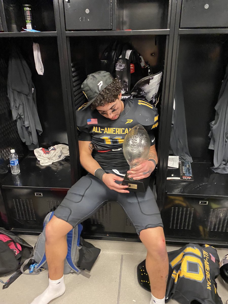 Caden Knighten (@cadenknighten) on Twitter photo U.S ARMY ALL AMERICAN MVP.
3 touchdowns
130+ all purpose yards.
<a href="/seancooper_C4/">Sean Cooper</a> <a href="/CoachK_Hall/">Coach Khenon Hall (BAYLOR)</a> <a href="/BUFootball/">Baylor Football</a> <a href="/GrayGrundhoefer/">Grayson Grundhoefer</a> @On3Recruits <a href="/USArmyBowl/">Military Appreciation Bowl Week</a> U.S ARMY ALL AMERICAN MVP.
3 touchdowns
130+ all purpose yards.
<a href="/seancooper_C4/">Sean Cooper</a> <a href="/CoachK_Hall/">Coach Khenon Hall (BAYLOR)</a> <a href="/BUFootball/">Baylor Football</a> <a href="/GrayGrundhoefer/">Grayson Grundhoefer</a> @On3Recruits <a href="/USArmyBowl/">Military Appreciation Bowl Week</a>