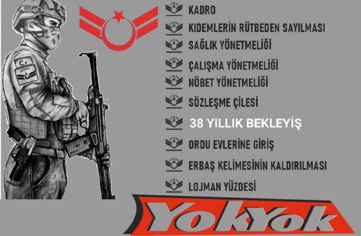 Aziz Milletin Kahramanları geçinemiyor <a href="/tcsavunma/">T.C. Millî Savunma Bakanlığı</a> #UzmanÇavuş lar batıda 45 bin lira maaş alıyor lojman yüzdeleri yüzünden lojmandan yararlanamıyor 20 bin lira azami kira veriyor geçim sıkıntısı var akılları ay sonunda verilecek borçlarda.
Emekli #UzmanÇavuş 17-20 bin lira emekli