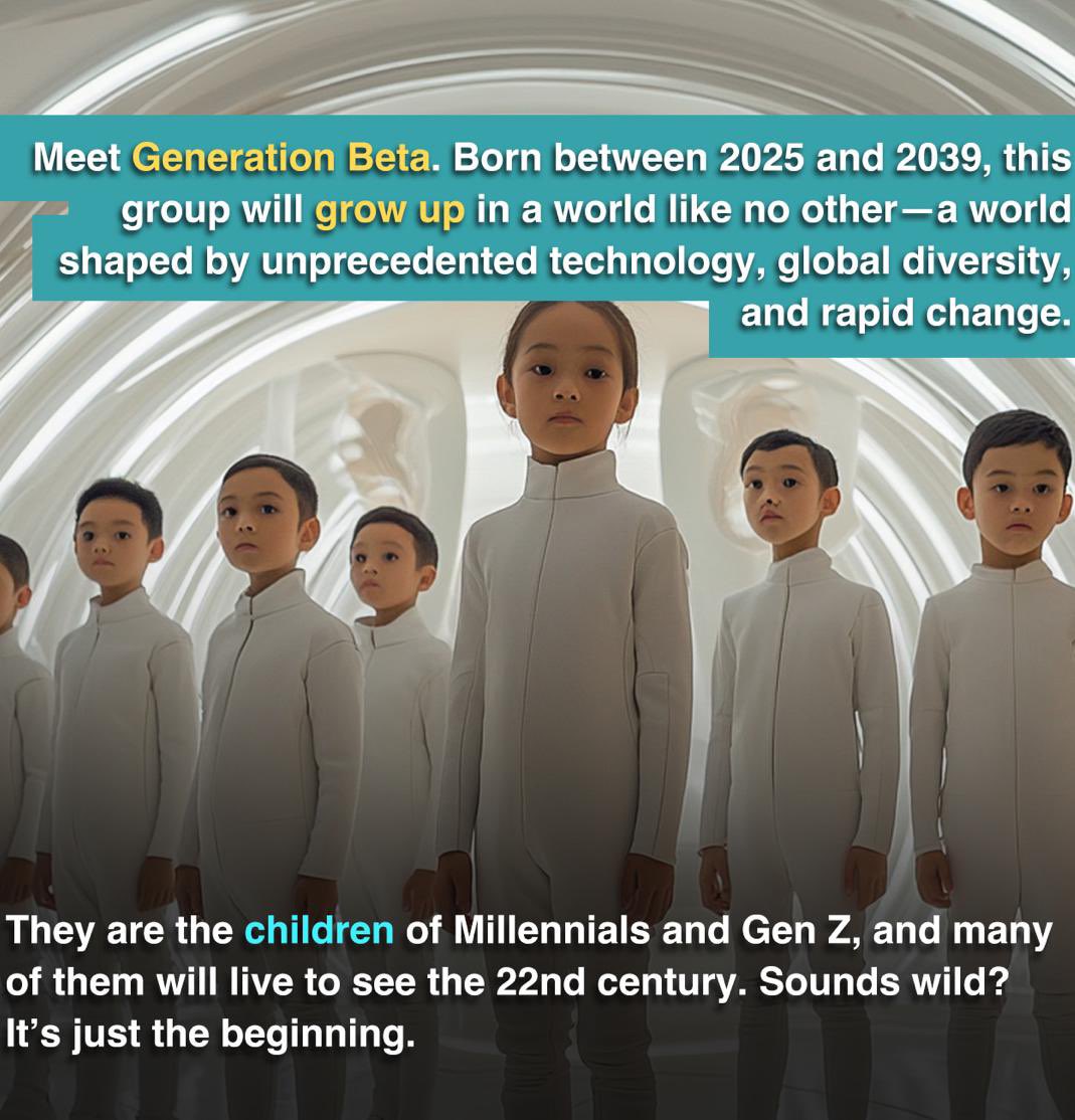 In the next few days, Generation Alpha ends and Generation Beta begins (kids born between 2025-2040). Gen Beta will grow up with AI, automation &amp; tech embedded into every aspect of life. Every company will have to relook at their strategy to connect with #GenBeta