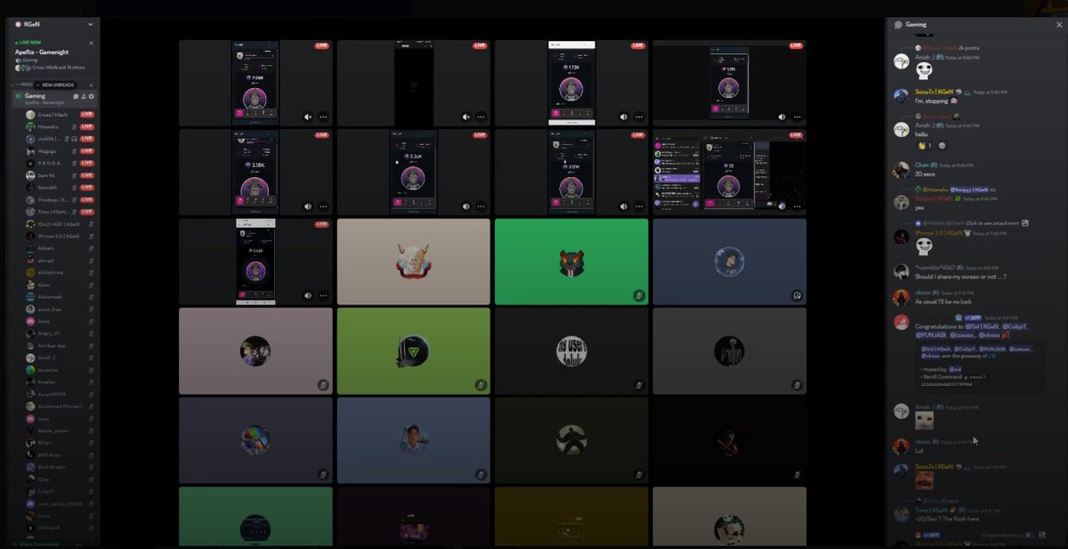 Epic games, great vibes, and awesome people! <a href="/KGeN_Community/">KGeN Community</a> + <a href="/ApeflixOfficial/">APEFLIX 🍿 Stream - 💸 Earn - 🎥 Repeat</a> = the perfect Game Night. Thanks to everyone who joined in! 🕹️✨