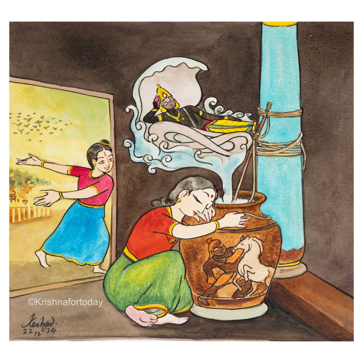 Andal in Vraj 07

The presiding deity of Margashira month

krishnafortoday.com/#/art-details/…

#krishnafortoday #andal #tiruppavai #margazhi