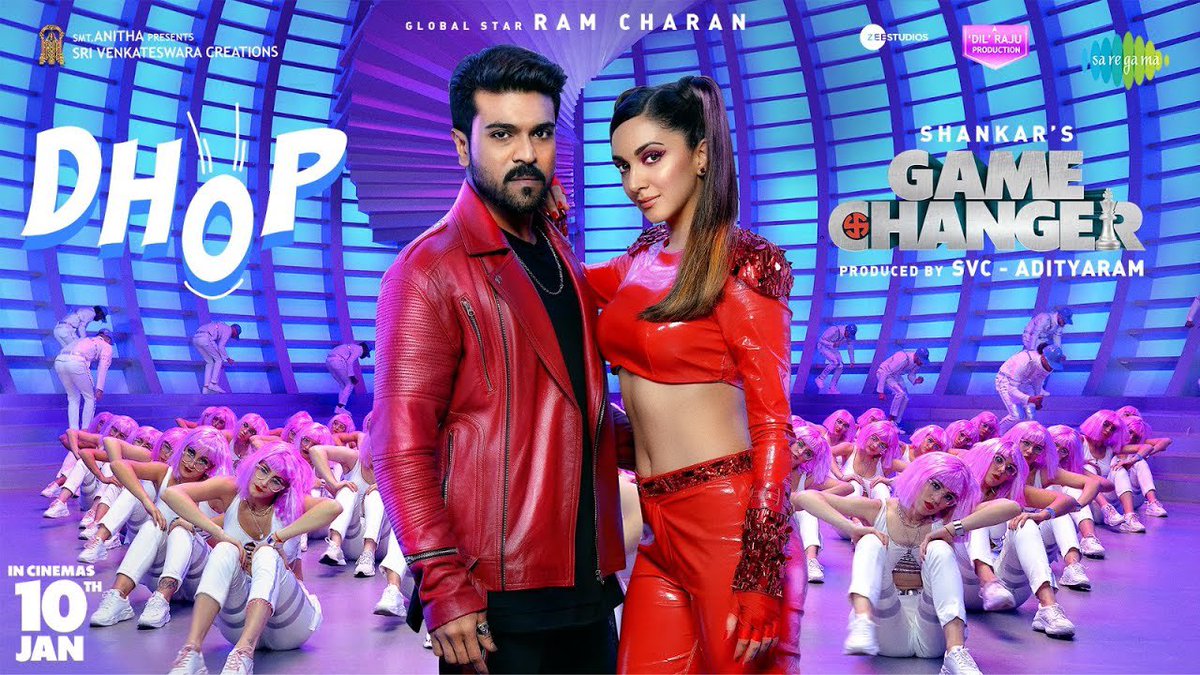 ShowTimeTweetz's tweet photo. #DhopSong is out now from #GameChanager 

The music is so thumping and electrifying! @MusicThaman is amazing! 🎶🔥🔥🔥

@AlwaysRamCharan’s dance moves were perfect for the song! 🔥🔥 no words 😶 

Choreographed by #JaaniMaster 

#GameChangerOnJan10 #RamCharan #KiaraAdvani https://t.co/FS0b1dyqSI