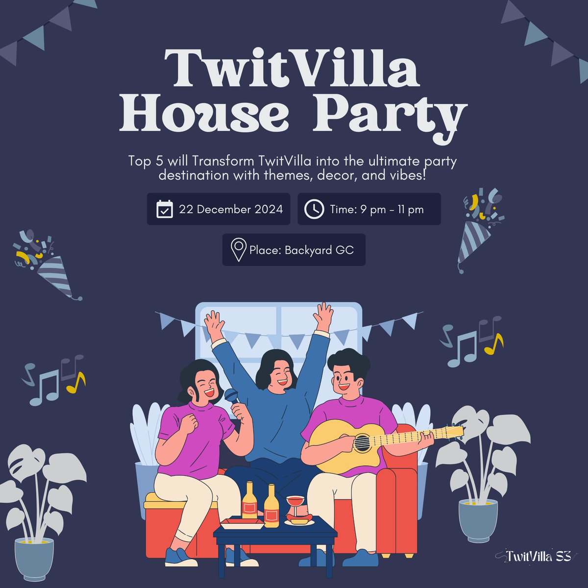 TwitVilla House Party! 🎊
It’s Boys VS Girls as we turn TwitVilla into the ultimate party spot! 🕺💃

Let’s see who shines brighter today—Girls or Boys? 👀
#TwitVilla #TwitVillaS3