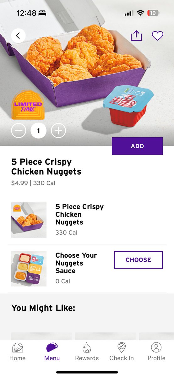 JemsFire's tweet photo. @tacobell 5 chicken nuggets for 5$ is criminal 😭 what happened to Taco Bell being a cheap eat 💀 https://t.co/SBF3PGKBQA