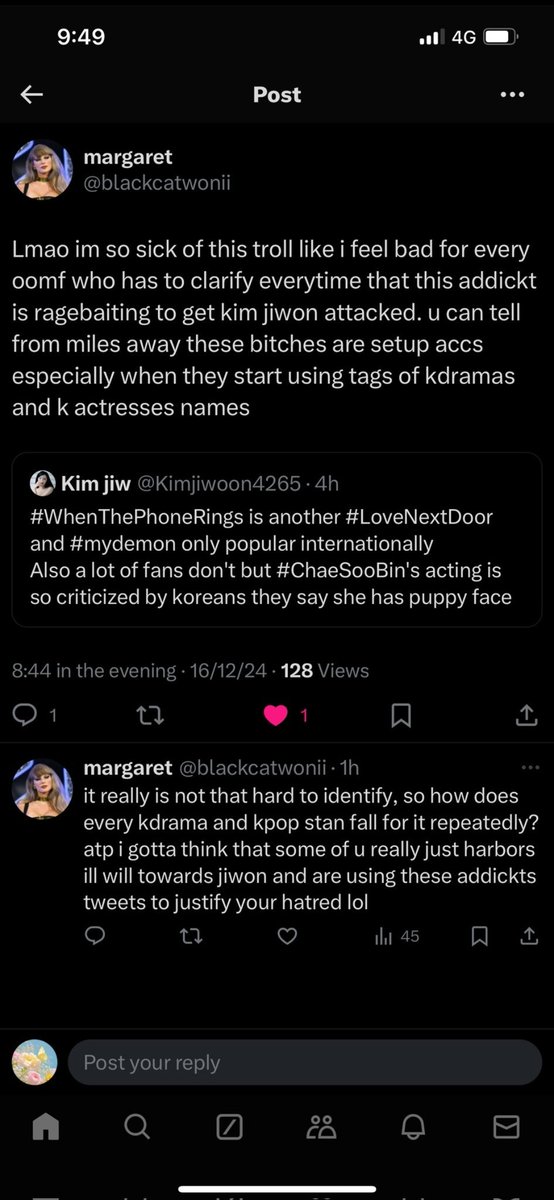 SleepNotAlive's tweet photo. To #parkshinye #jungsomin #seoinguk #NamJiHyun #kimyoojung #kimsohyun fans, if you guys happened to see this troll account in your tl talking nonsense, please rnb instead of interacting. She is actually a hater pretending to be fan. Let's keep the tl clean from tweet like that 🫂 https://t.co/Jo2p7d5VkO