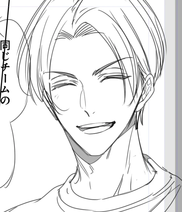 M1敗者復活戦見ながら下絵中～!
誰が勝ち残るのか楽しみ😊
#溺愛が止まらない寡黙な後輩による開発計略 