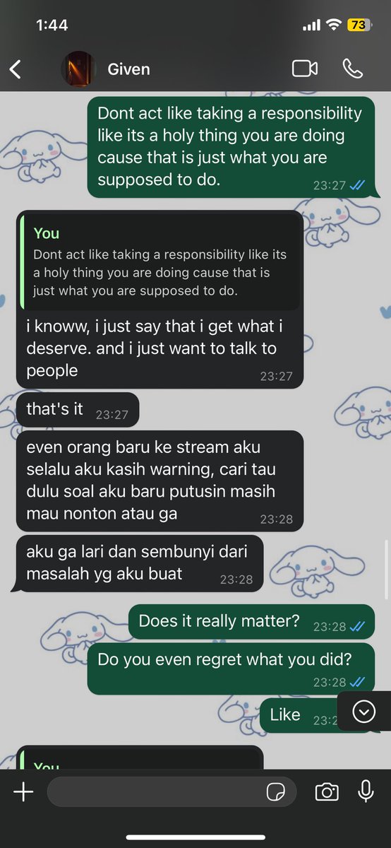 Miawmwng's tweet photo. @CurutBengak Korban sudah request untuk given/pelaku tidak streaming lagi tetapi given tetap streaming dan memberi alasan

“I did that as given, not as a vtuber”

Sampai sekarang dia masih berani untuk stream dan collab dengan pcar barunya. 
(P.s Given itu nama aslinya.)

#vtuber #vtuberid https://t.co/r1x2viSGxQ