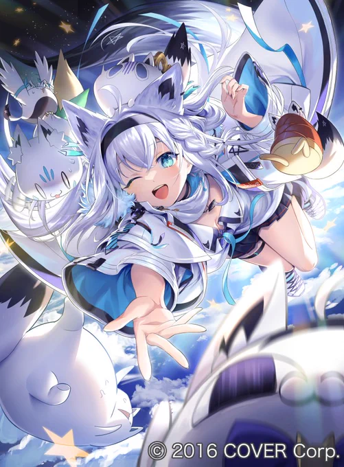 【お仕事】12/20に発売した『hololive OFFICIAL CARD GAME(hOCG)』で、マスコット盛り盛り白上フブキさんのカードイラストを描かせていただきました!どうぞよろしくお願いいたします〜 #ホロライブ #ホロカ #白上フブキ #仕事絵 