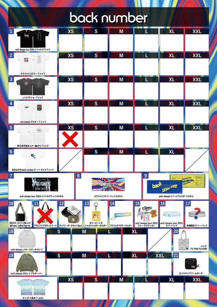 back number goods info tweet media