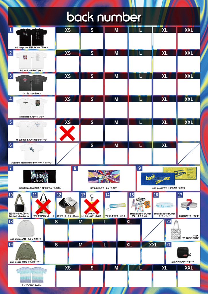 back number goods info tweet media