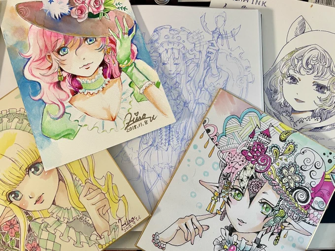 【お知らせ】皆様いつも有難うございます! 

 今後の計画ですが「描き損じ・練習等」の
 一部のアナログ絵は、3ヶ月に一度くらいの
不定期にて『プレゼントキャンペーン』を
行うかもしれません🎁 

引き続き宜しくお願い申し上げます🙇‍♀️
※画像はイメージです 