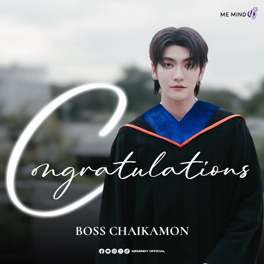 MemindyOfficial's tweet photo. 👨🏻‍🎓Congratulations 💐

แสดงความยินดีกับพี่บัณฑิต บอส ชัยกมล
สำเร็จการศึกษาปริญญาตรี
นิเทศศาสตรบัณฑิต (การโฆษณา)
คณะนิเทศศาสตร์ มหาวิทยาลัยกรุงเทพ

#BossCKMGraduationDay
#MeMindY https://t.co/qzrTUU5vru