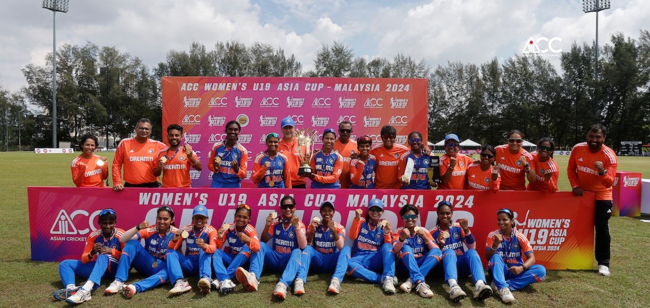 India crowned champions after 41-run Win over Bangladesh in Women’s U19 Asia Cup 2024 final
©ACC