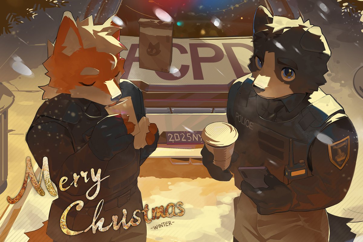 Two paws, one mission: making sure your Christmas is merry and bright