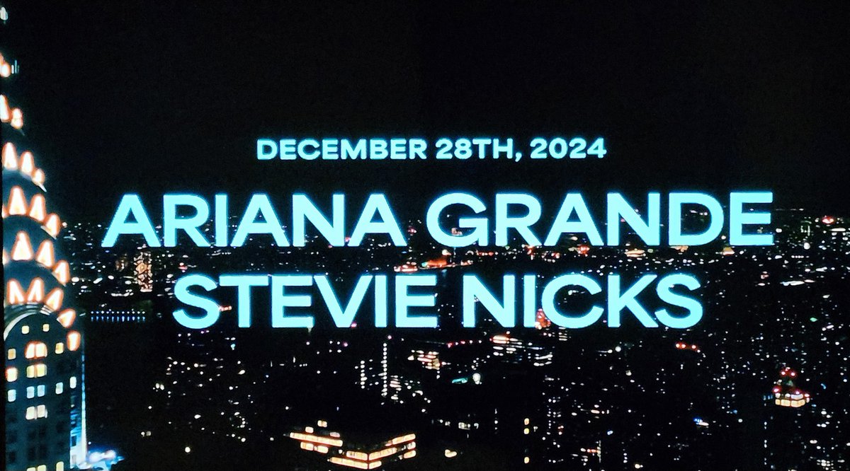 Stevie Nicks INFO
<a href="/nbcsnl/">Saturday Night Live</a> rebroadcasts Episode 3, Season 50, featuring host #ArianaGrande and musical guest <a href="/StevieNicks/">Stevie Nicks</a>  on December 28. #thelighthouse #edgeofseventeen