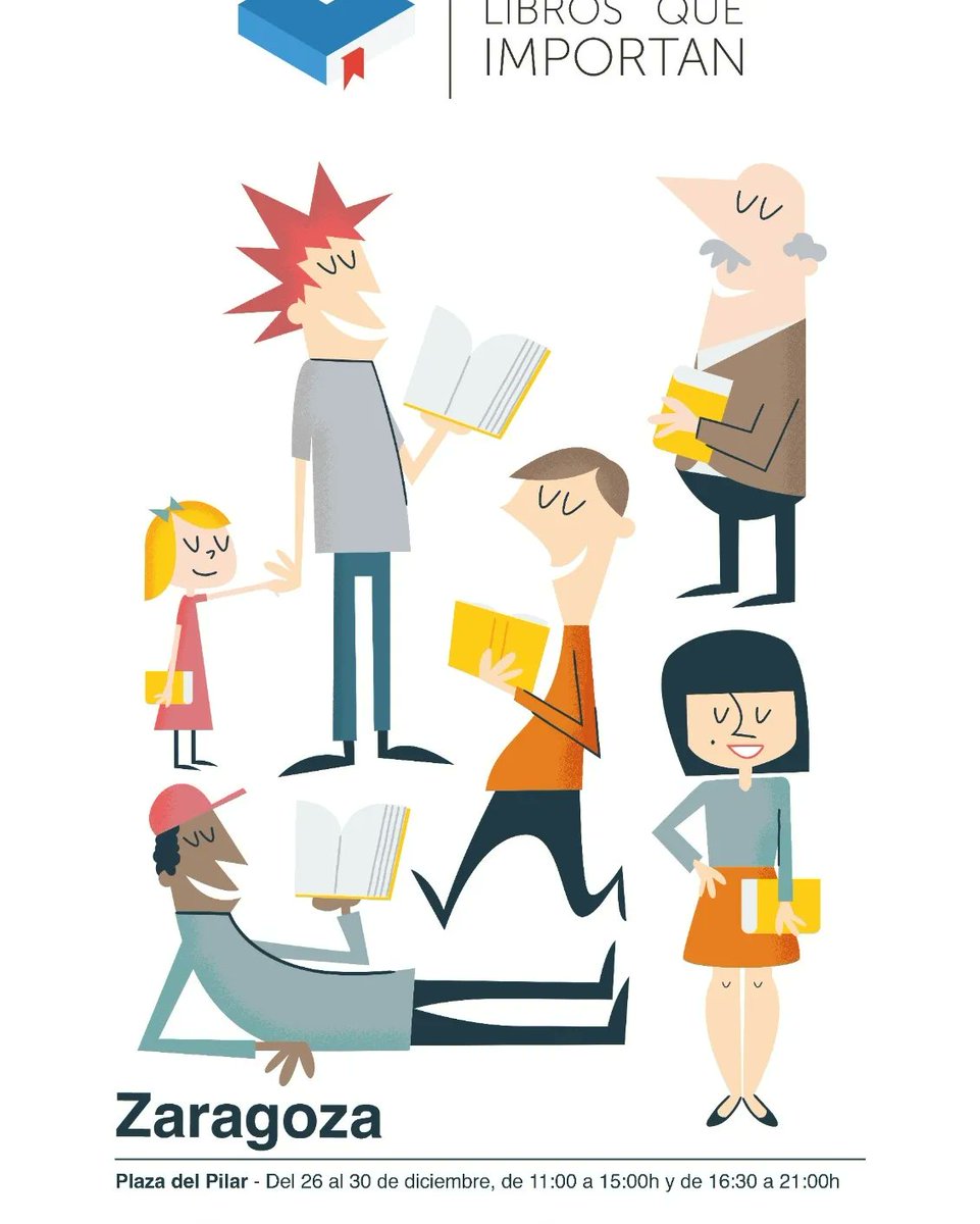 raqueldiago's tweet image. @librosqueimportan en la Plaza del Pilar de Zaragoza del 25 al 30 de diciembre gracias a @atrapavientos
Trae tu libro y sigue las instrucciones para llevarte otro.
Una experiencia inolvidable.

#libro
#librosqueimportan #librosymaslibros #leer #leeresvivir #leeressoñar #lee