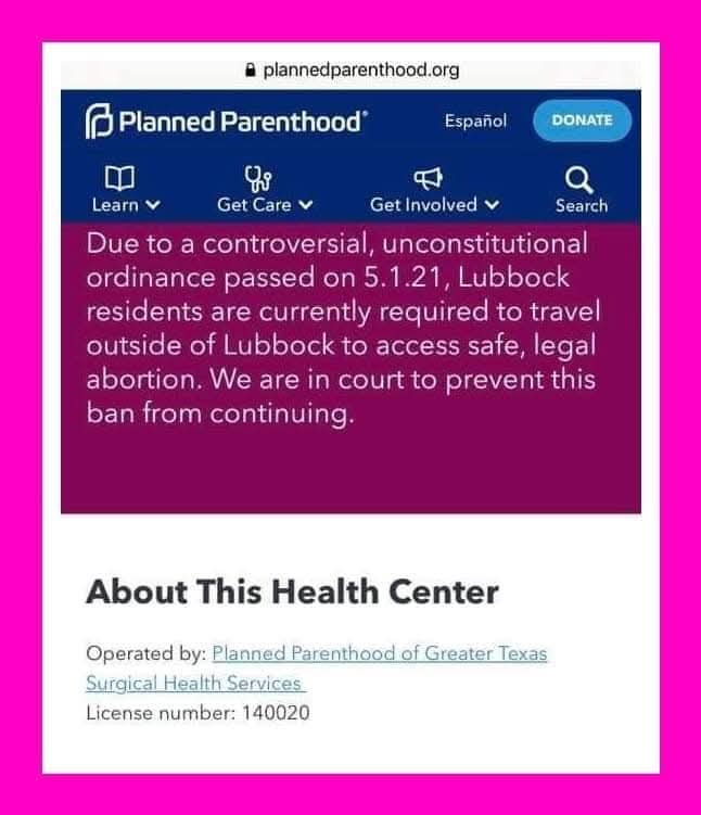 <a href="/ljm_scuba/">Really???</a> <a href="/AlejandroGTexas/">ThePeoples’Choice 🩺</a> <a href="/MelindaAnnRive/">Melinda Ann</a> <a href="/LucaLatinos/">Luca Latino</a> <a href="/texasdemocrats/">Texas Democrats</a> <a href="/Burrows4TX/">Dustin Burrows</a> <a href="/DadePhelan/">Dade Phelan</a> <a href="/TXGOPCaucus/">Texas House Republican Caucus</a> The Lubbock Sanctuary City for the Unborn Ordinance stopped abortions in Lubbock, and we won in court. It was a great victory for life and a precursor to the Texas Heartbeat Act.