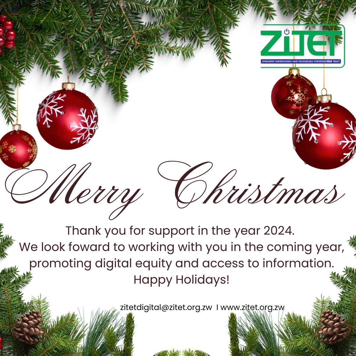#HappyHolidays
ZITET wishes you <a href="/followers/">はうはう</a> a Merry Christmas and a prosperous New Year!

Thank you for your continued support and partnership. We look foward to more fruitsul engagements in the coming year!