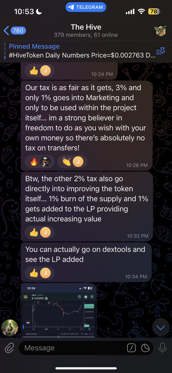 notcryptoadvise's tweet image. For the X-ers that don’t have telegram
And for those crypto ers that don’t know about how  @TheHiveToken is set up for long term sustainability 👀🐝👀🐝