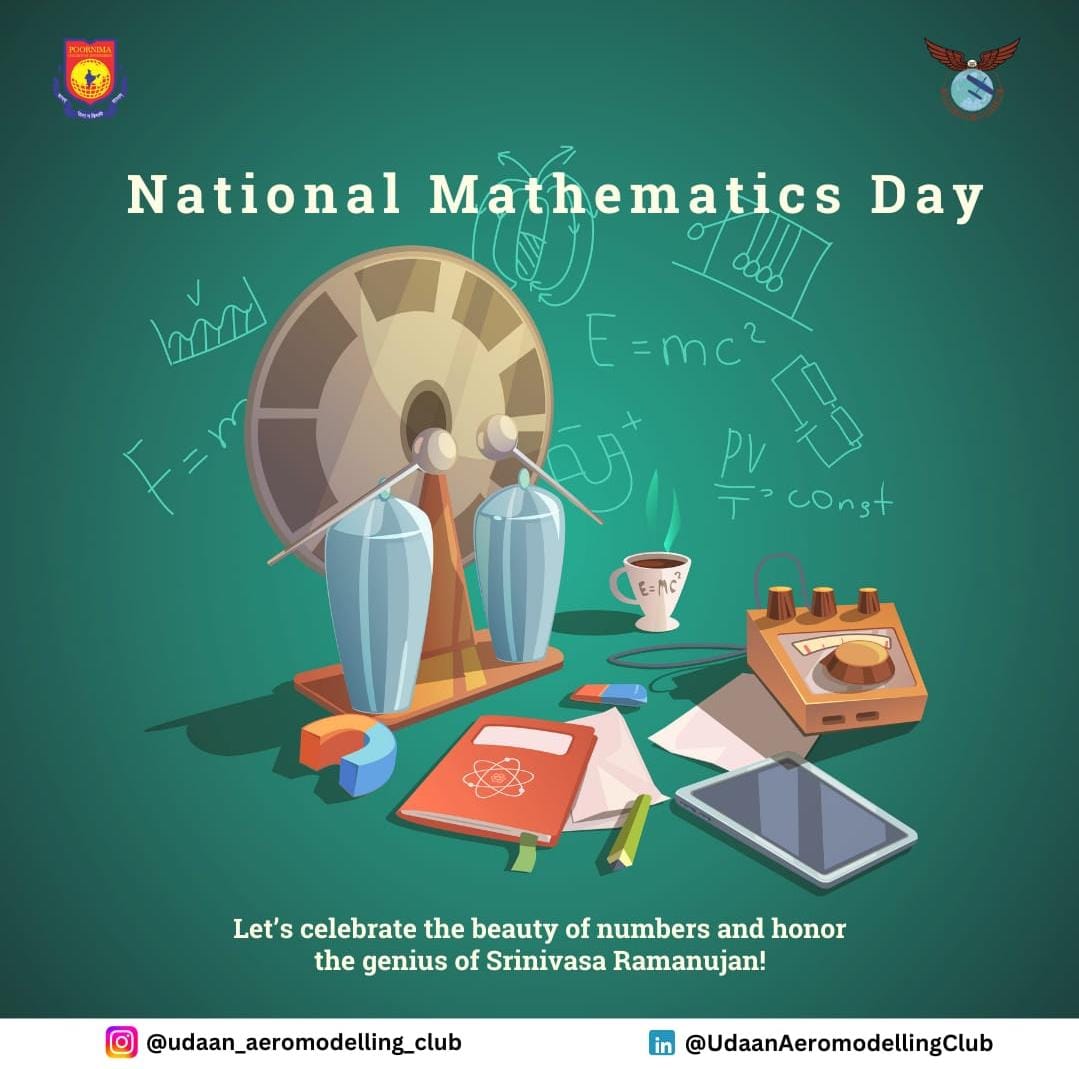 On #NationalMathematicsDay, we celebrate the legacy of Srinivasa Ramanujan, a genius who revealed the beauty and depth of numbers. His work inspires us to explore, innovate, and understand the universe through mathematics. 🌌🧮