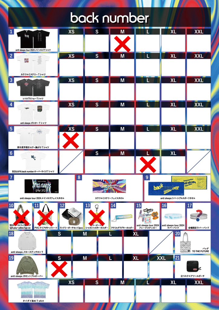 back number goods info tweet media