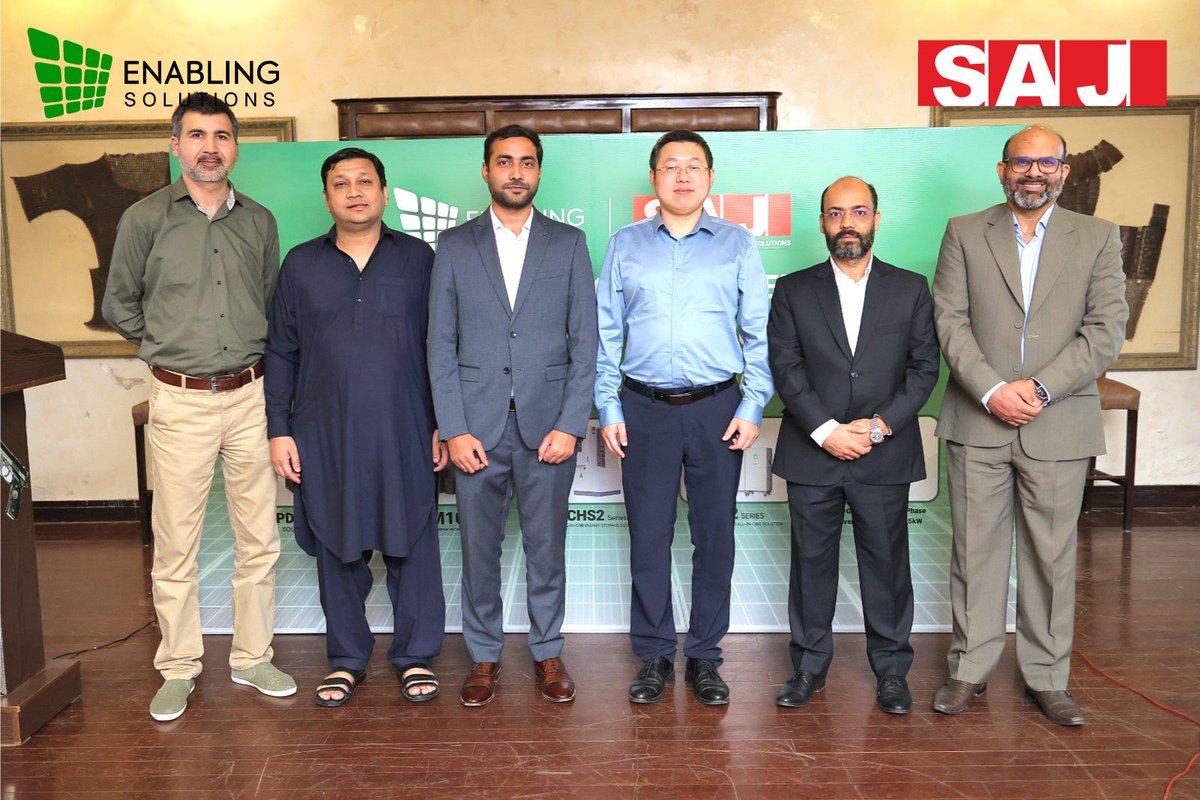 Enabling Solutions and SAJ (Guangzhou Sanjing Electric Co., Ltd) collaborated to showcase the latest products CHS2 Storage System &amp; H2 Hybrid Inverter during Seminar held at Gun &amp; Country Club Islamabad, Pakistan.