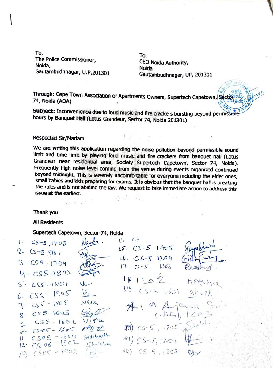 Super Capetown Residence (@supertechcapeto) on Twitter photo Long back complains of Super Capetown residence over the lotus grandeur banquet hall in Noda 74 74 is failed to solved the authorities
<a href="/Uppolice/">UP POLICE</a> <a href="/UPGovt/">Government of UP</a> <a href="/CeoNoida/">CEO, NOIDA Authority</a> <a href="/ndtv/">NDTV</a> <a href="/aajtak/">AajTak</a> <a href="/ZeeNews/">Zee News</a> Long back complains of Super Capetown residence over the lotus grandeur banquet hall in Noda 74 74 is failed to solved the authorities
<a href="/Uppolice/">UP POLICE</a> <a href="/UPGovt/">Government of UP</a> <a href="/CeoNoida/">CEO, NOIDA Authority</a> <a href="/ndtv/">NDTV</a> <a href="/aajtak/">AajTak</a> <a href="/ZeeNews/">Zee News</a>