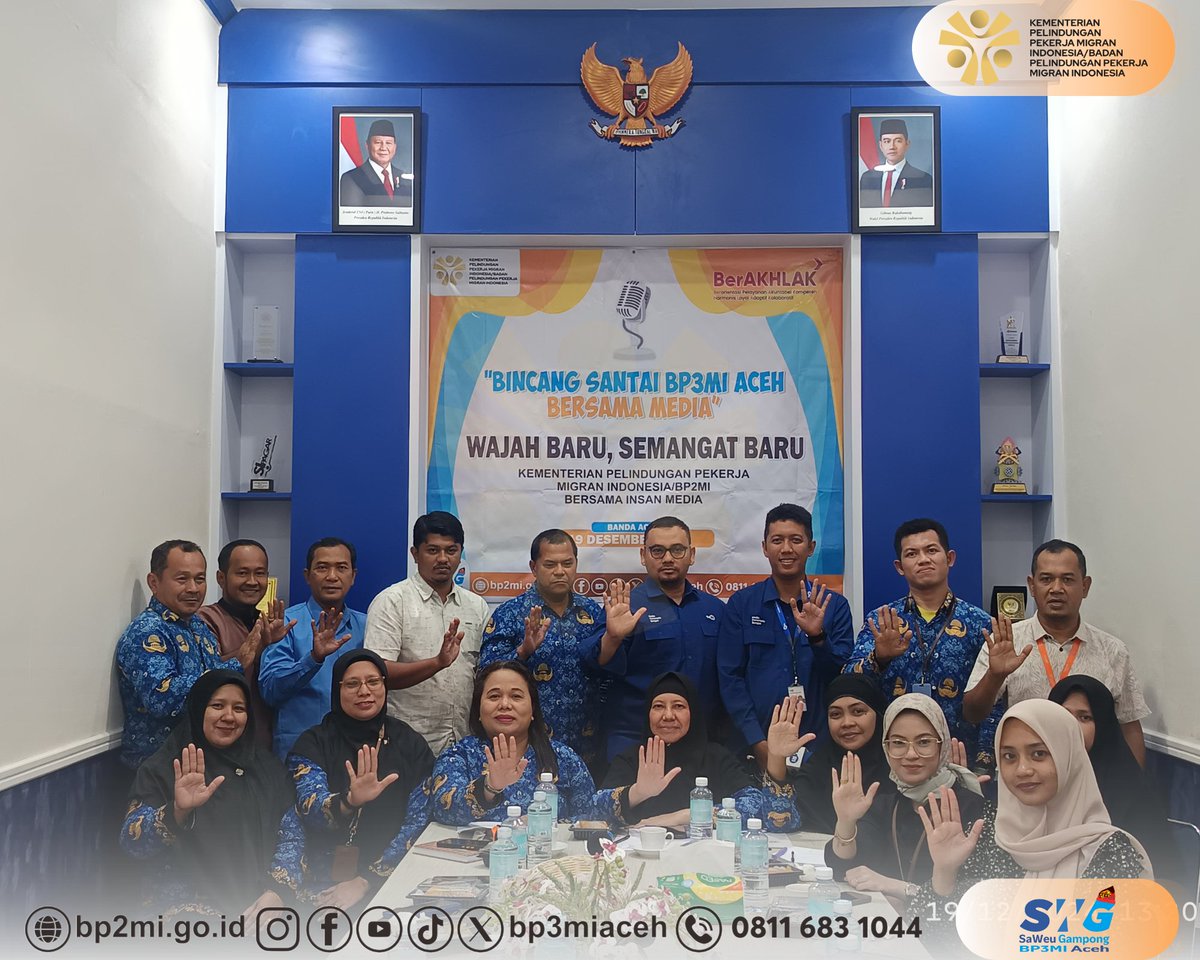 bp3miaceh's tweet image. 🎙️ Bincang Santai BP3MI Aceh: Sinergi Bersama Insan Media! 🎙️
Halo #SobatPMI dan Rekan Media! 👋
BP3MI Aceh mengadakan Bincang Santai Bersama Insan Media, momen penuh kehangatan untuk berbagi informasi dan memperkuat sinergi dalam mendukung pelindungan dan pemberdayaan (PMI).