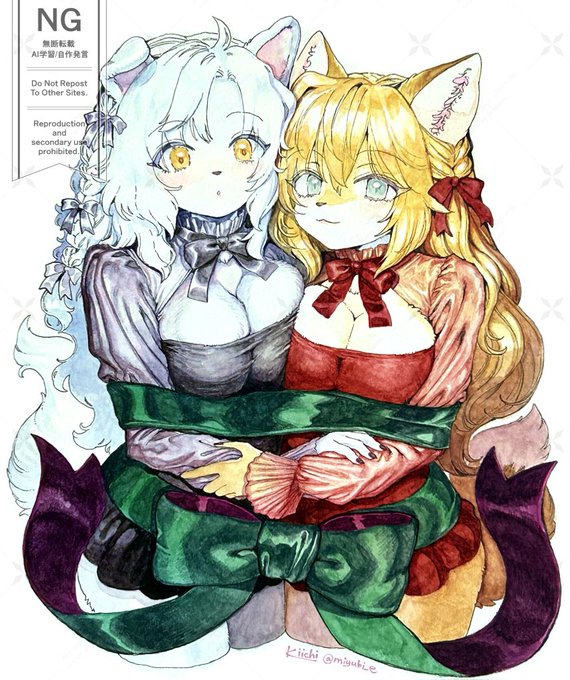 以前描いてたアナログイラストちゃんと公開していなかった…!投稿!🎄 