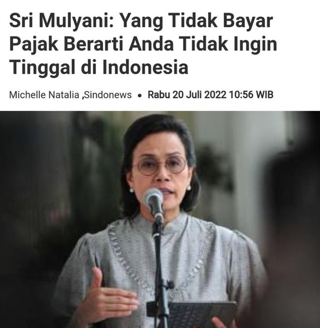 Yg tdk bayar pajak disuruh pergi dari Negara ini, yg maling uang pajak alias koruptor akan diberi maaf yg sebesar-besarnya.