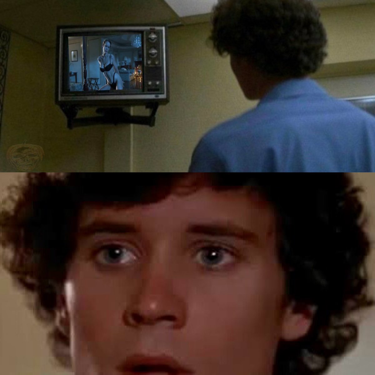 Talking_Shape's tweet image. When Jimmy realised he liked Laurie.
#HalloweenII
#TrueLies
#TalkingShape