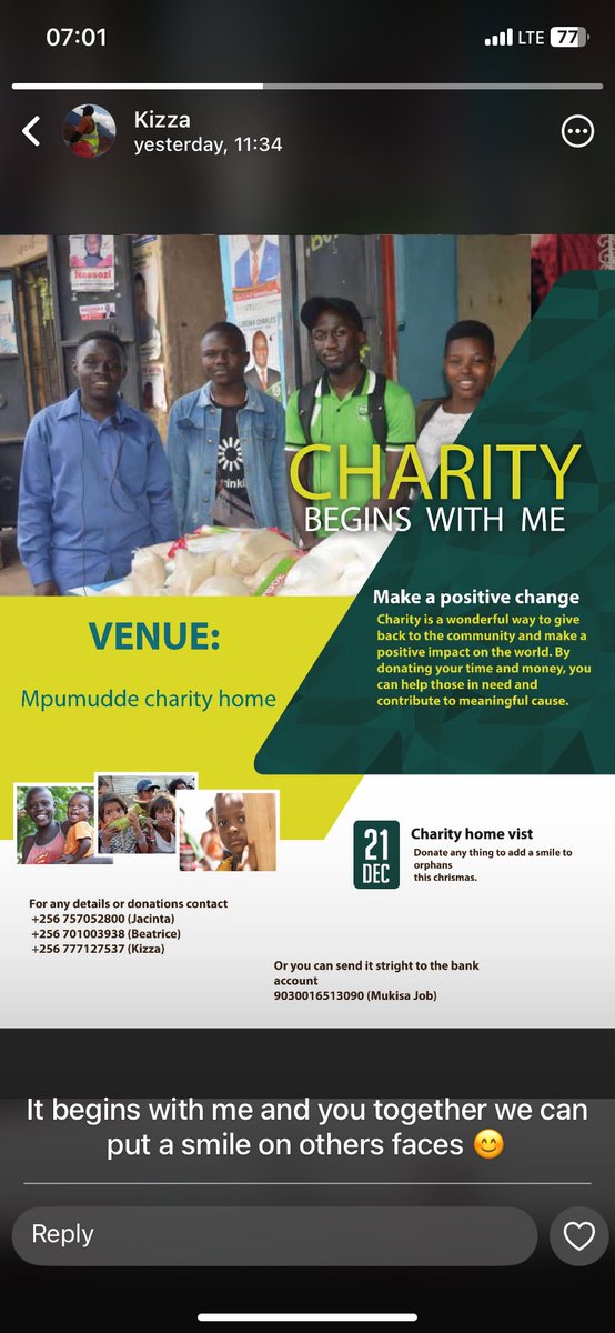EDKizza's tweet image. "I’m thrilled to share our Christmas charity outreach !
Our youth group, 'Charity Begins With Me,' is dedicated to spreading kindness and compassion.
This year, we visited Jinja Mpumudde Charity Home, bringing joy, food, clothing, and gifts to the incredible children and staff.