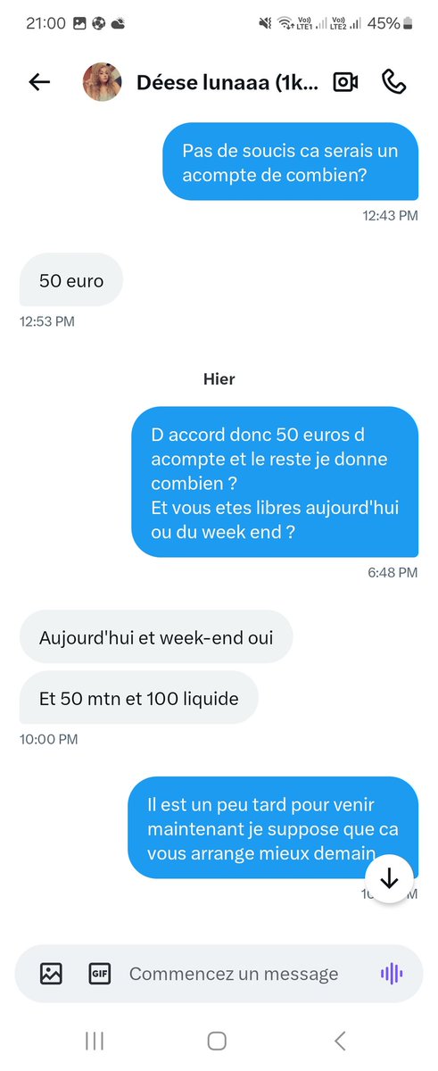 SlaveValentyn's tweet photo. Bonsoir juste pour avertir que @Deese_lunaaaa semble arnaquer les gens.
J'ai fais une acompte comme convenue (50 de carte cadeau amazon) et le reste devais etre donner en ŕèelle d habitude je procede rarement avec des acompte
J ai deja fais des rèelles avec plusieurs dom de twitt https://t.co/W2ZTU0QXCo
