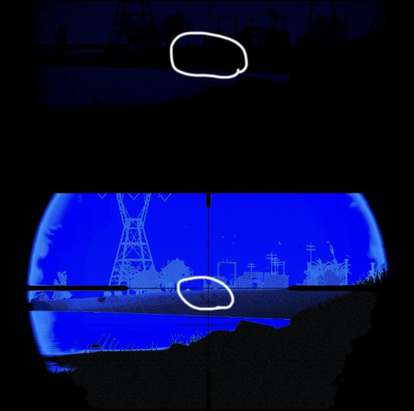pykz0's tweet photo. You don't need to inject anything to see at night time. Some monitors even have good settings that let you see during night time, so banning for that is kinda dumb.

for context heres the image from the community note and image comparison i made without any injected tools. https://t.co/x9cWtCAfP5