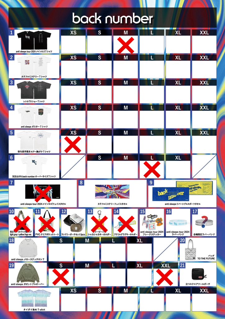 back number goods info tweet media