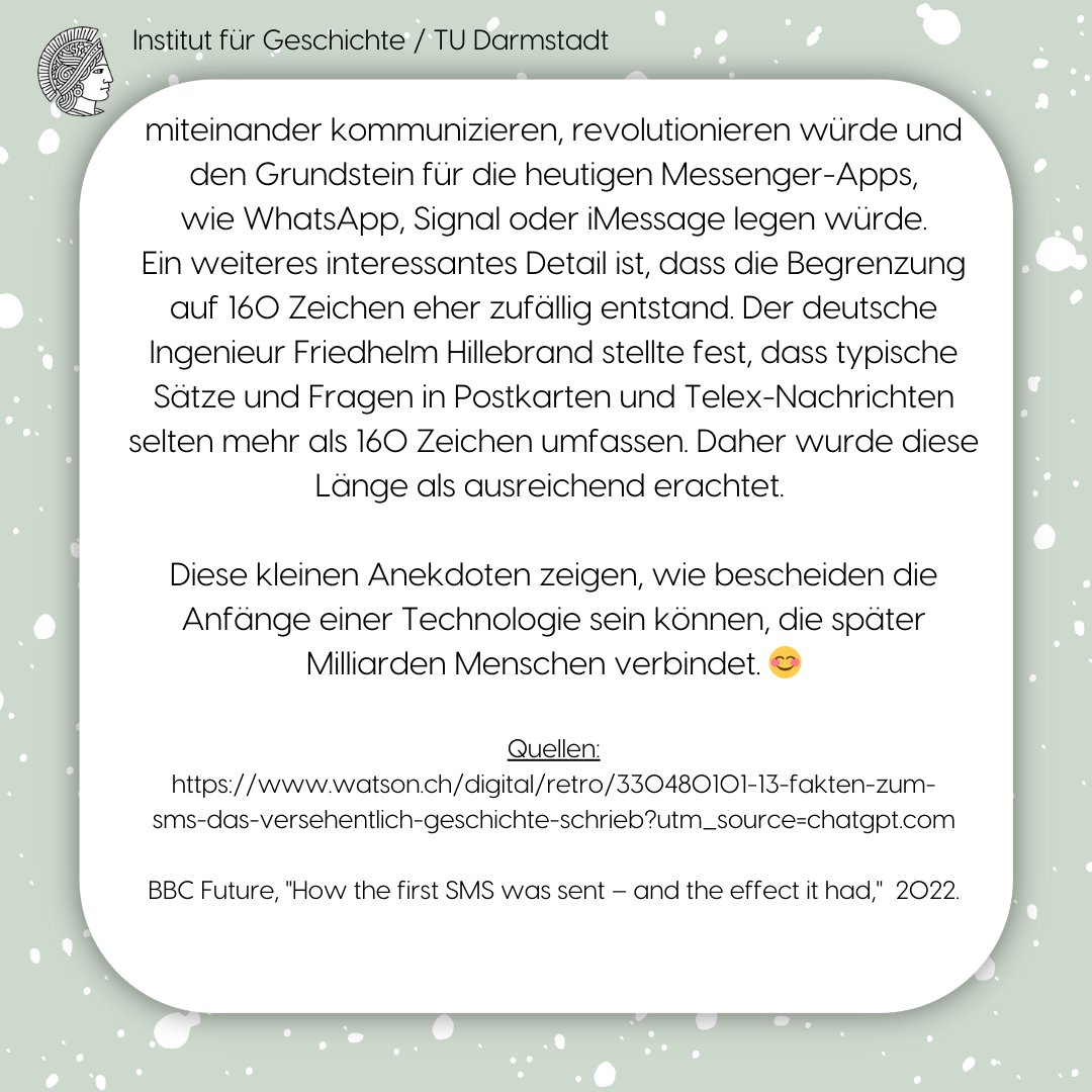 ✨ Türchen Nr. 22
Als der britische Ingenieur Neil Papworth am 3.12.1992 die erste SMS verschickte, ahnte er nicht, dass er Geschichte schreiben würde. Die Nachricht, die er an das Orbitel 901-Mobiltelefon seines Kollegen schickte, war simpel und festlich: „Merry Christmas“.  😃