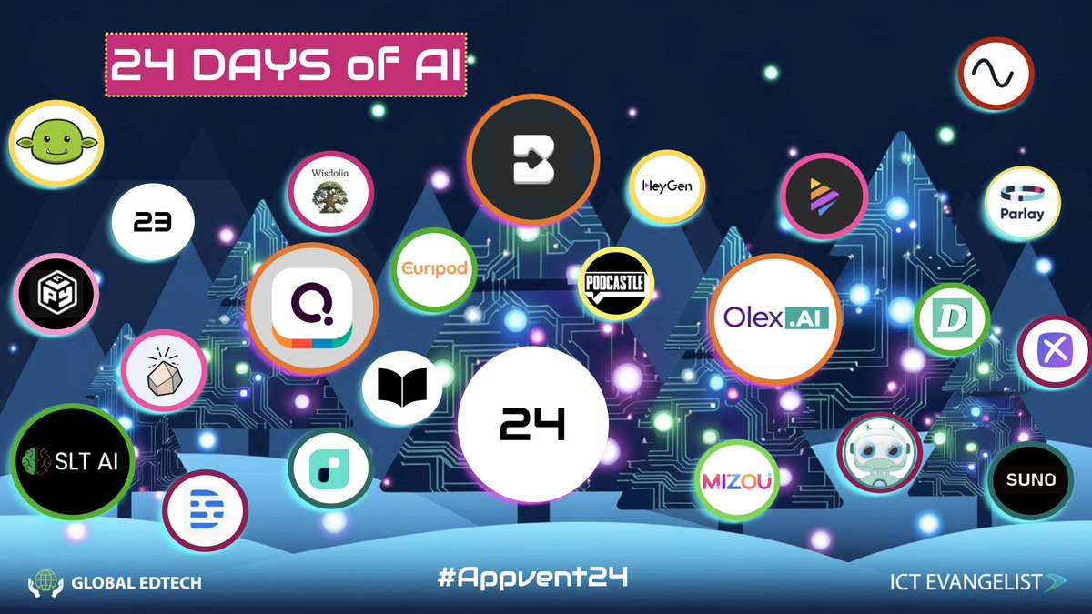 Day 22 of #24DaysOfAI - Visualise Ideas in Seconds with Today’s Appvent Reveal:

global-edtech.com/day-22-of-24da…

#Appvent #AiInEdu #AiInEducation #EdTech #Appvent24 #24DaysOfAI