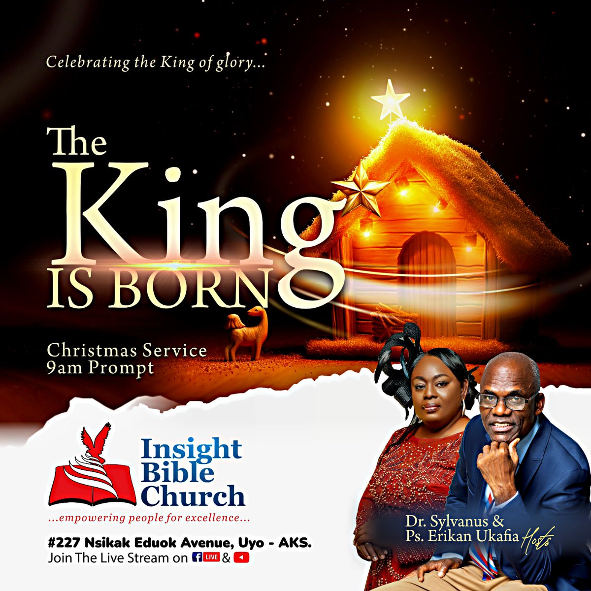 InsightBCHQ's tweet photo. Celebrate the birth of the King of glory, The Mighty God, Wonderful Counselor, The Everlasting Father, 
The Prince of Peace, The government is upon his shoulder, and of the increase of his government and peace there shall be no end...
Be there - 9am.

#virals  #Christmas2024 #fyp https://t.co/LQNdFff2hy