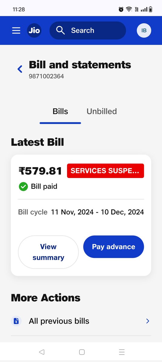 ishanb1989's tweet photo. @TRAI @JioCare @reliancejio @jagograhakjago 
Jio has barred the services of my number despite paying twice.
very shameful operator. No response.
SR00002650SE
@AshwiniVaishnaw https://t.co/hTSoyjV59U