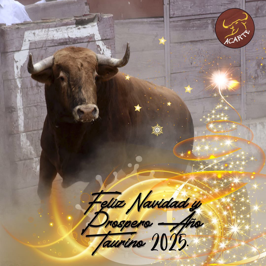 A.C.A.R.T.E. Os desea una Feliz Navidad y un Próspero año taurino 2025!
Salud para todos!!

Gracias a nuestro socio Pablo por el diseño y la foto!!